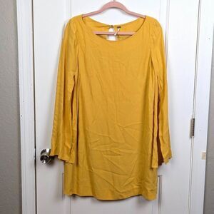 Free People | Golden Yellow Bell Sleeve Tunic Dress Size Small